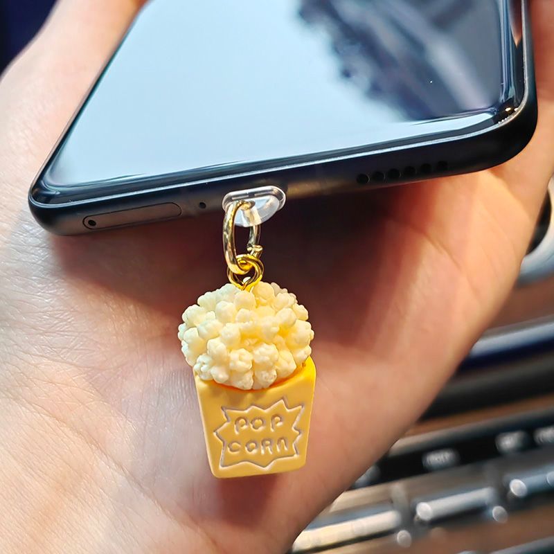 Dust Plug For Men Women, Popcorn Pendant, A Pple Android Type-C Phone Charging Port, Earphone Hole, Water And Moisture_voghion.com