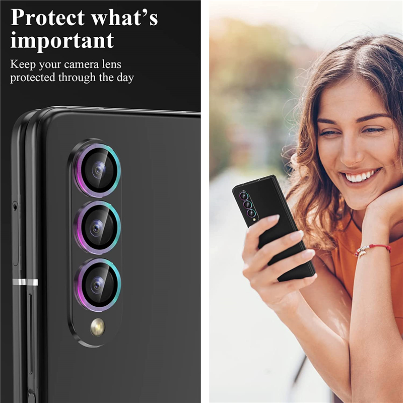 Metallring-Kameraobjektiv-Displayschutz für Samsung Galaxy Z Fold 4 Z Flip 4 ZFold ZFlip Fold4 Flip4 gehärtete Glasfolie_voghion.com