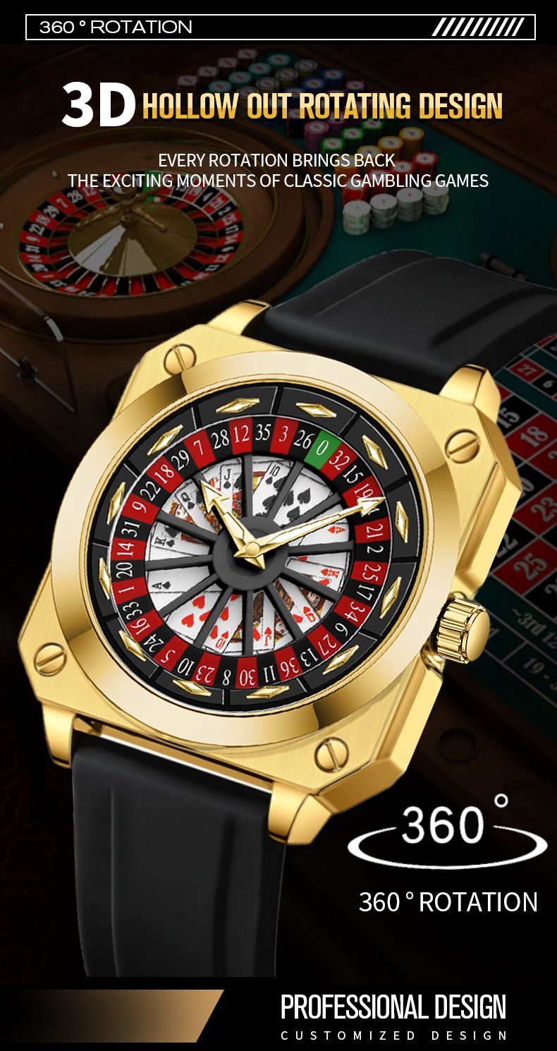 2025 neue Herren Roulette Uhr VA VA VOOM Marke Original Sport Stil Mode Silikon Strap Nacht Licht Quadrat Geschenk Uhr Für männer_voghion.com