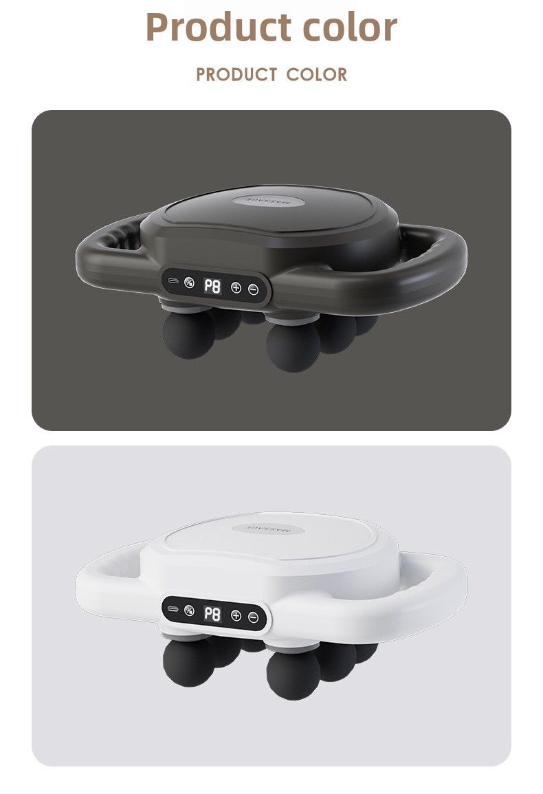 New 6-Head Muscle Relaxation Massage Device Vibration Neck Soft Head Fascia Gun Sports Student Special Edition_voghion.com