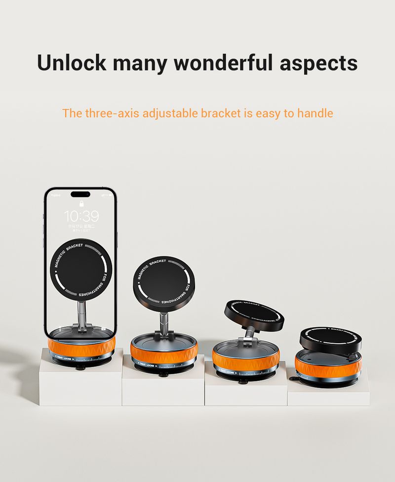 Wow, K10B Folding Vacuum Suction Bracket, Rotating Folding Storage, Mobile Phone Bracket, Large Suction Cup, Car Bracket._voghion.com