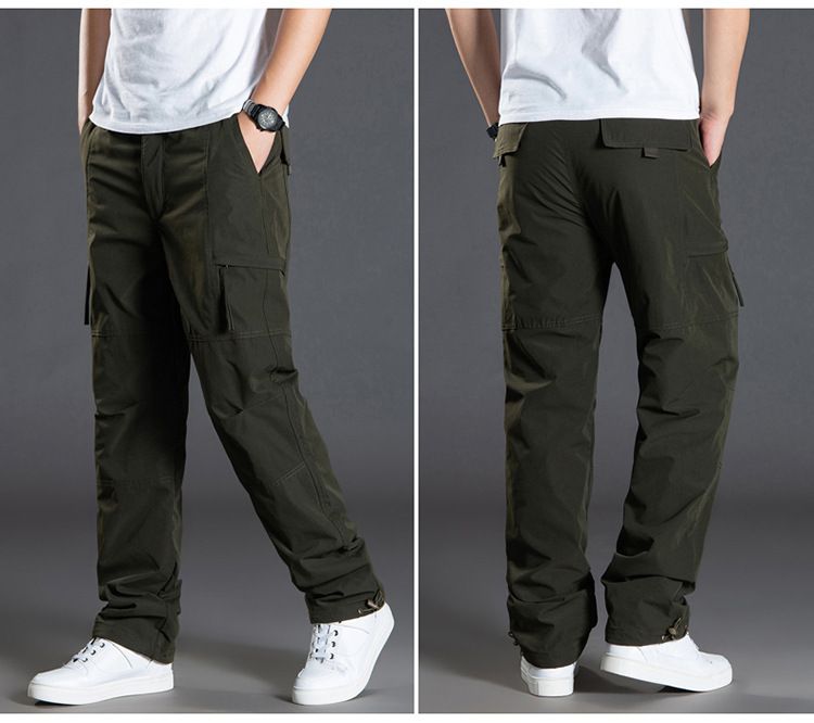Herren Arbeitshose mit Fleece, wasser- und winddichte Softshell-Hosen für den Außenbereich, warme Arbeitshose mit geradem Bein_voghion.com