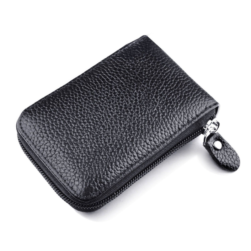 Wallet For Men Credit Card Holder RFID Blocking Zipper Pocket Purse For Men Rfid Man Wallet_voghion.com