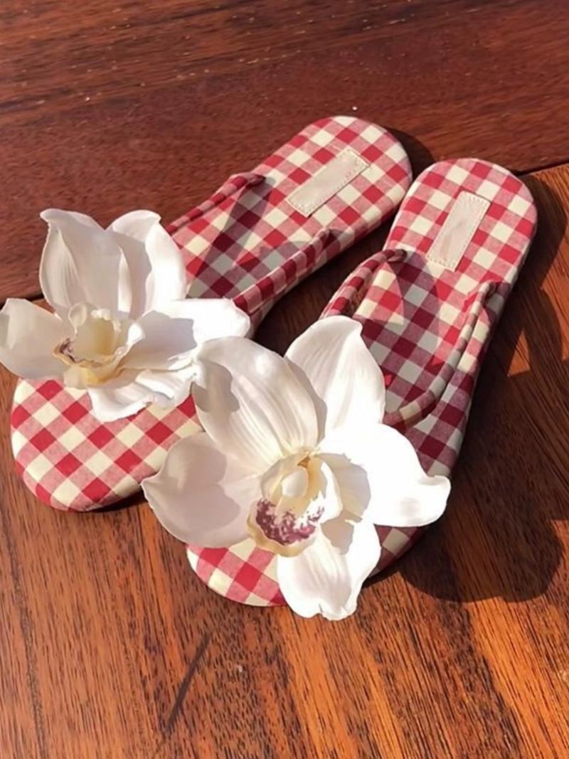 Chaussures de style bohème pour les vacances, style Phalaenopsis, boucle, tempérament doux, fleur, voyage, photo, grotte, sandales, accessoires pour femmes_voghion.com