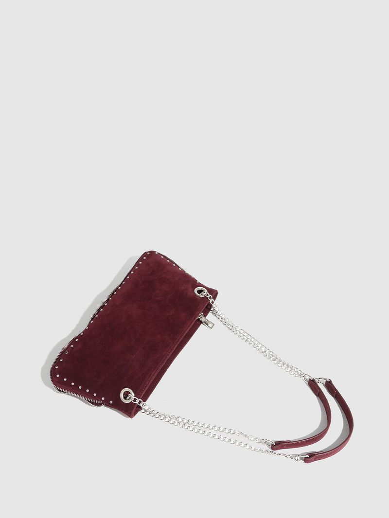 Borse da donna Nuovo stile punk Borsa a tracolla con catena Borsa a tracolla con occhiello e rivetto Borsa da ascella Borsa da donna smerigliata_voghion.com