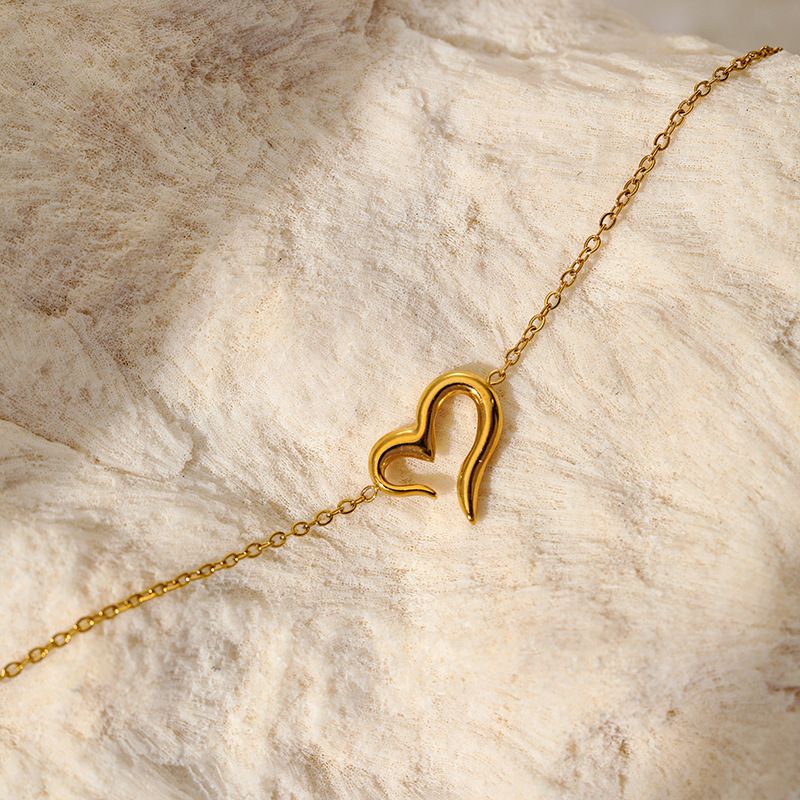 Ensemble de bijoux pour femmes, pendentif simple, chaîne, personnalité féminine, mode, bracelet en acier inoxydable galvanisé, taille S_voghion.com