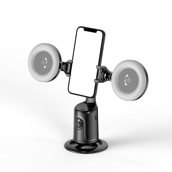 Gimbal de diffusion en direct anti-tremblement 360° AI : suivi du visage, contrôle des gestes, portable et professionnel_voghion.com