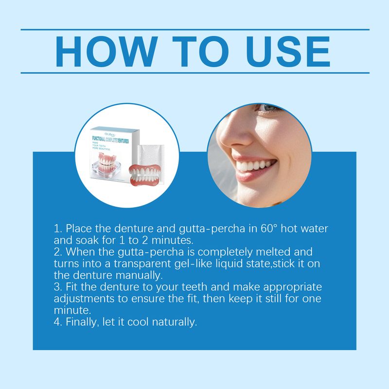 Modification Kit Daily Aesthetic Vacation Denture Comfortable Material Shows Natural Smile_voghion.com