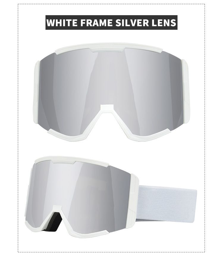 Suministros de esquí: Gafas de esquí, gafas de esquí para exteriores de alta definición, coloridas, resistentes al viento y a los rayos UV._voghion.com