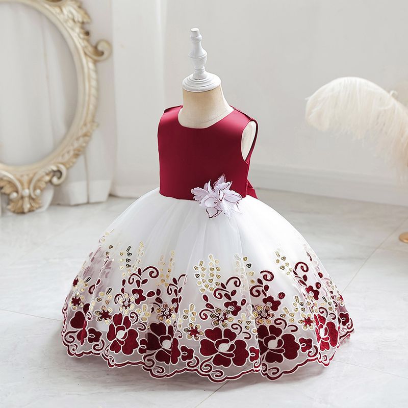 Kinderkleidung Blumenmädchen Kleinkinderkleid Babymädchenkleid Festivalfeier Mädchenkleid Rock_voghion.com