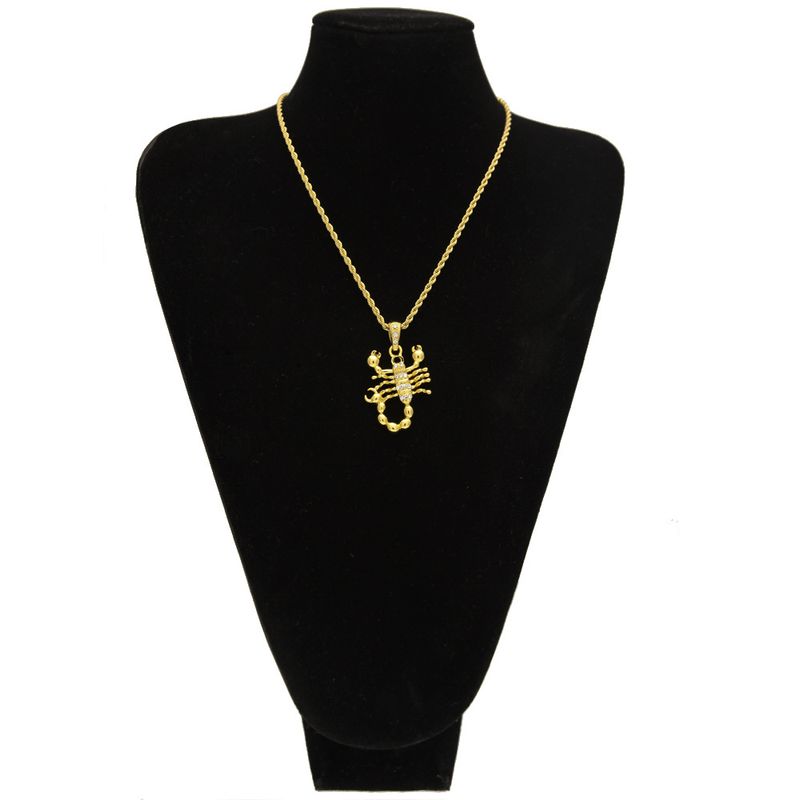 Collana con ciondolo a forma di scorpione, gioielli da uomo e da donna, catena cubana hip hop, pezzo alla moda in lega per uno stile audace_voghion.com