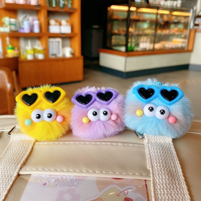 Creative Rainbow Elf Cute Student Bag Cartoon Ornaments Gift Net Red Plush Pendant Keychain Accessories_voghion.com