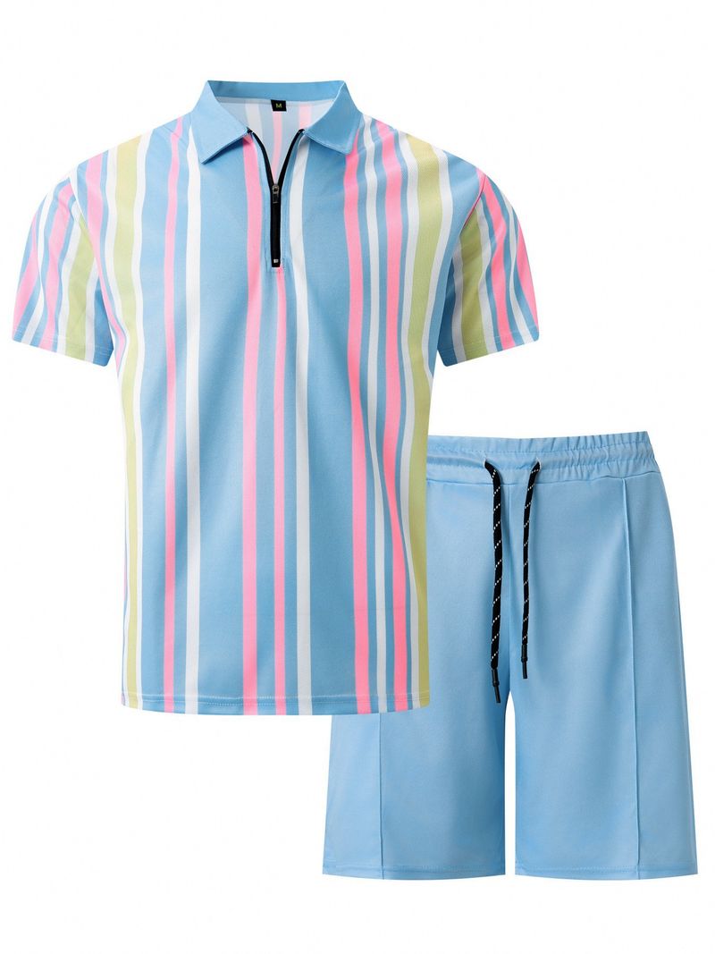 Vêtements pour hommes, ensemble deux pièces décontracté, short à manches courtes et sport_voghion.com