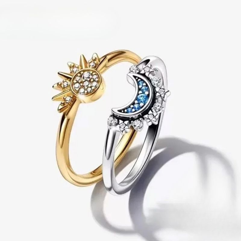 925 Silver Sun And Moon Couple Ring Set Sky Blue Sparkling Cubic Zirconia Rings Promise Fine Jewelry Gifts For Valentines Day_voghion.com