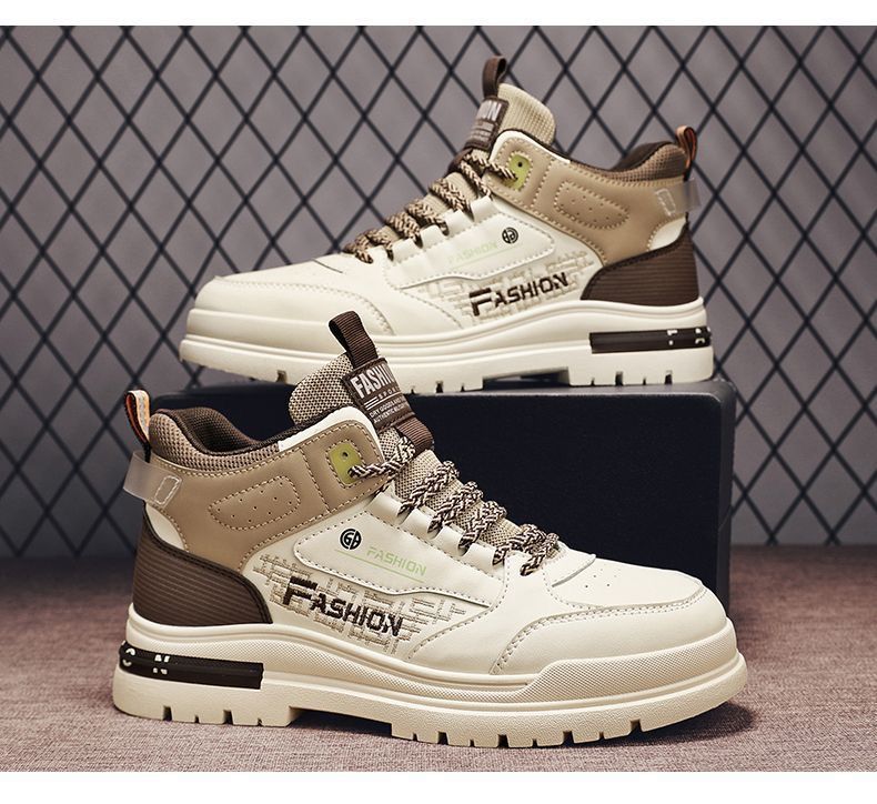 2024 Novo Martin Masculino Solado Grosso Trendy Altura Aumentando Estudante Antiderrapante Versátil Esportes e Lazer High Top Board_voghion.com