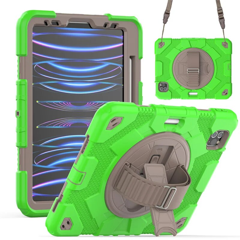 Til Pro 11 2022 2021 2020 2018 etui Stødsikkert børnetablet cover til iPad Air 4 4. 5. 5. 10,9" håndtag_voghion.com