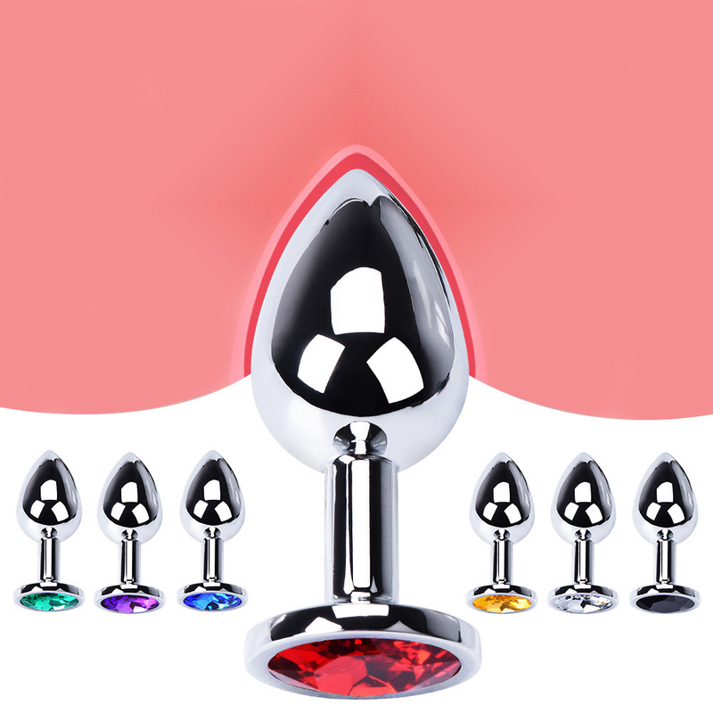Plug anal Sex Toys Mini forme ronde en métal inoxydable lisse en acier inoxydable petite queue gode femelle mâle intime_voghion.com