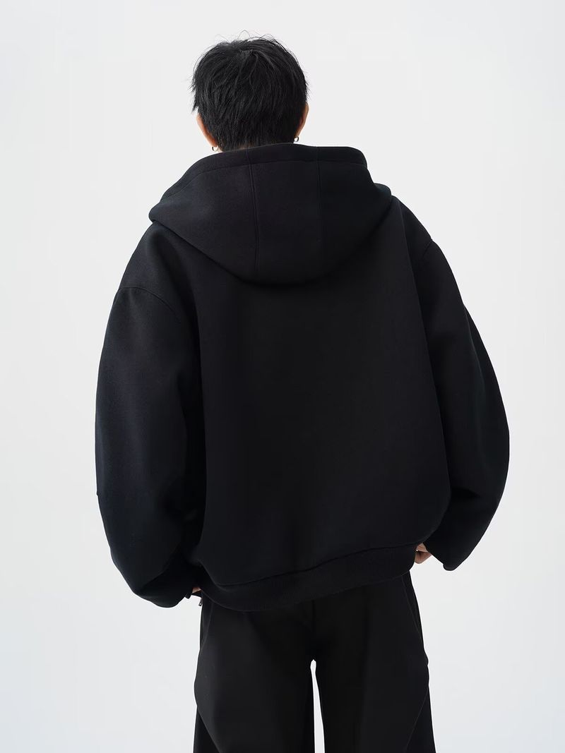 Frühlings-Doppelseitiges Kapuzen-Sweatshirt aus Baumwolle für Herren in Korridorform mit kontrastierender Farbe, Freizeitjacke, Hoodie_voghion.com