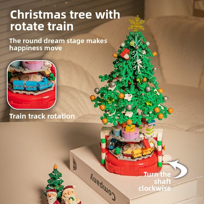 Kompatybilna z LEGO ozdoba choinkowa dla dziewczynek pozytywka prezent urodzinowy dla dziewczyny_voghion.com