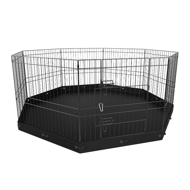 Exercise Foldable Pad Bm Crate Dog Fence Indoor With O Stakes 8 Pet Panels 24 Metal Playpen Pen H With Ground Dog Kennel Puppy_voghion.com