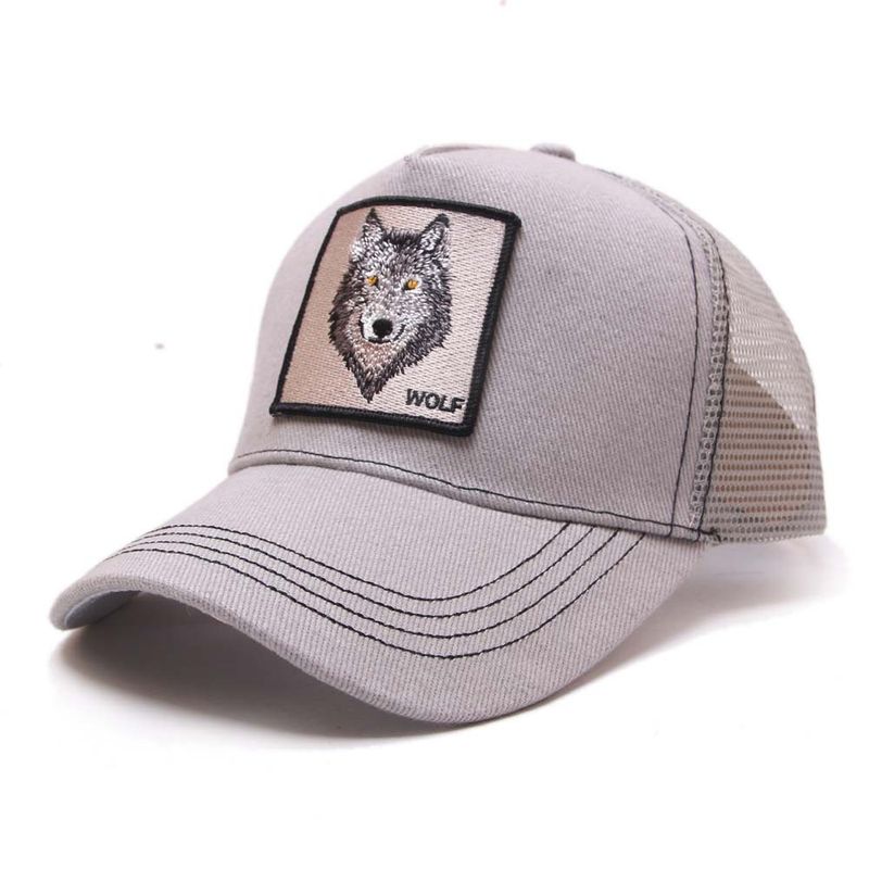 Unisex vintage bomuldsbroderi dyrebaseballkasket Nethætte andehætte Truckerkasket Kylling_voghion.com