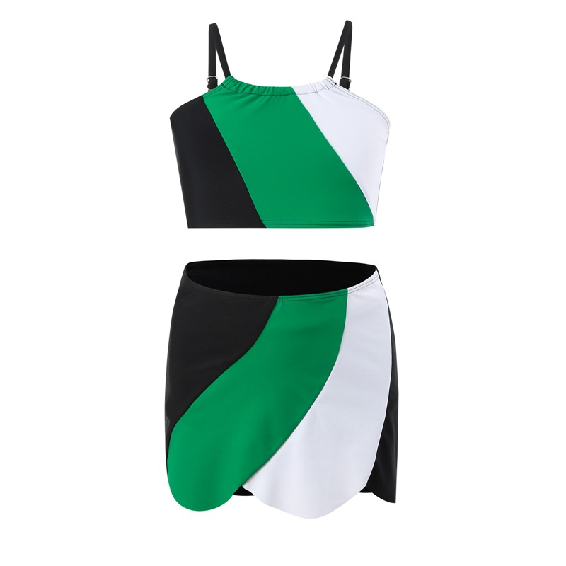 Mère et enfants filles trois pièces robe couleur printemps chaud maillot de bain mignon vêtements de plage maillot de bain pour enfants_voghion.com