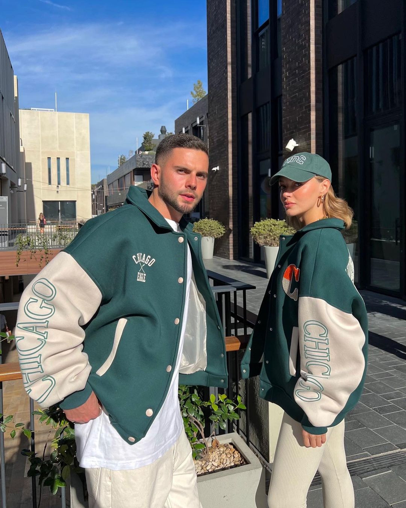 Damen-Sweatshirt, bedruckt, Strickjacke, langärmelig, Paar, Baseball-Uniform, Männer und Frauen gleich_voghion.com