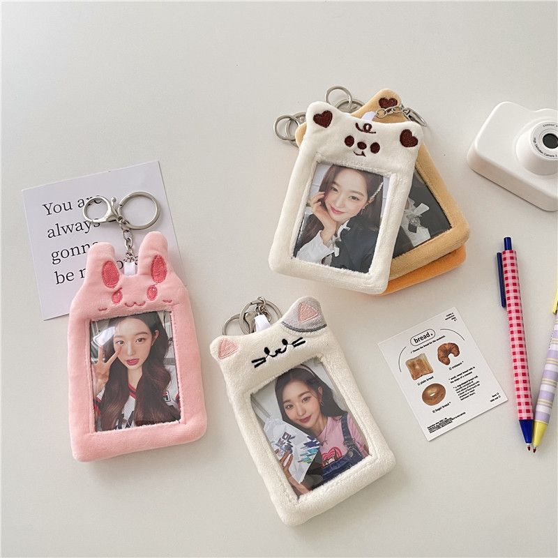 Damentaschen Ins Original Plüsch-Kartenhalter Campus Niedliche Tiermahlzeitkarte Polaroid Idol Kleine Kartenanzeige Anhänger_voghion.com
