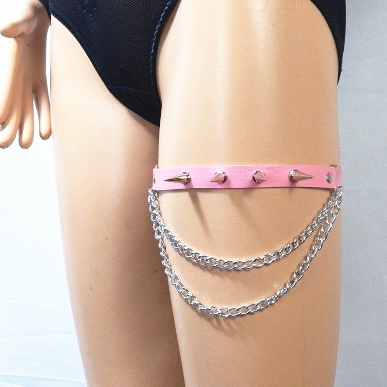 Punk Internet Celebrity Stijl Overdreven Klinknagel Donker Veelzijdig Trendy Been Prestatie Sexy Accessoires Voetring Enkelbandje_voghion.com