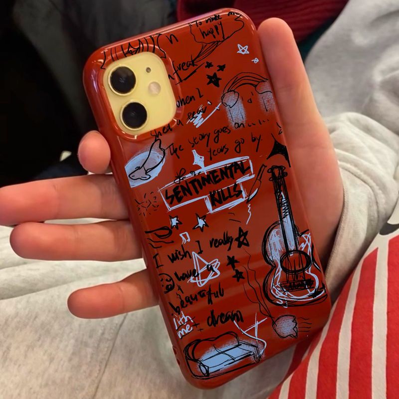 【 2554 People's Collection 】 Personalisierte Gitarre 13 Handyhülle IPhone 11/12/14/15 Silikon Xsmax/x/xr Soft 7p/8/6s_voghion.com