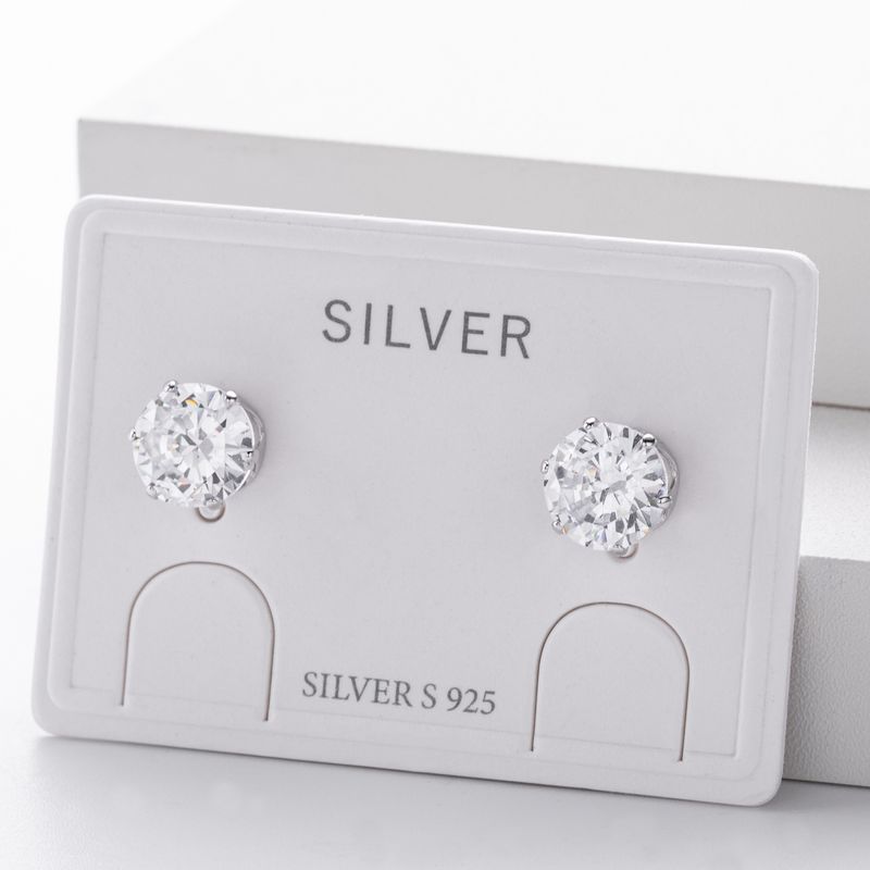 Orecchini a bottone da donna in argento sterling con zirconi cubici, forma geometrica minimalista a forma di osso, argento 925 placcato in oro bianco e oro giallo_voghion.com