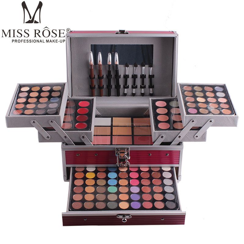 MISS ROSE Professional Makeup Bag With Multi-Color Eyeshadow Palette – Stylish & Portable Cosmetic Organizer For Women_voghion.com
