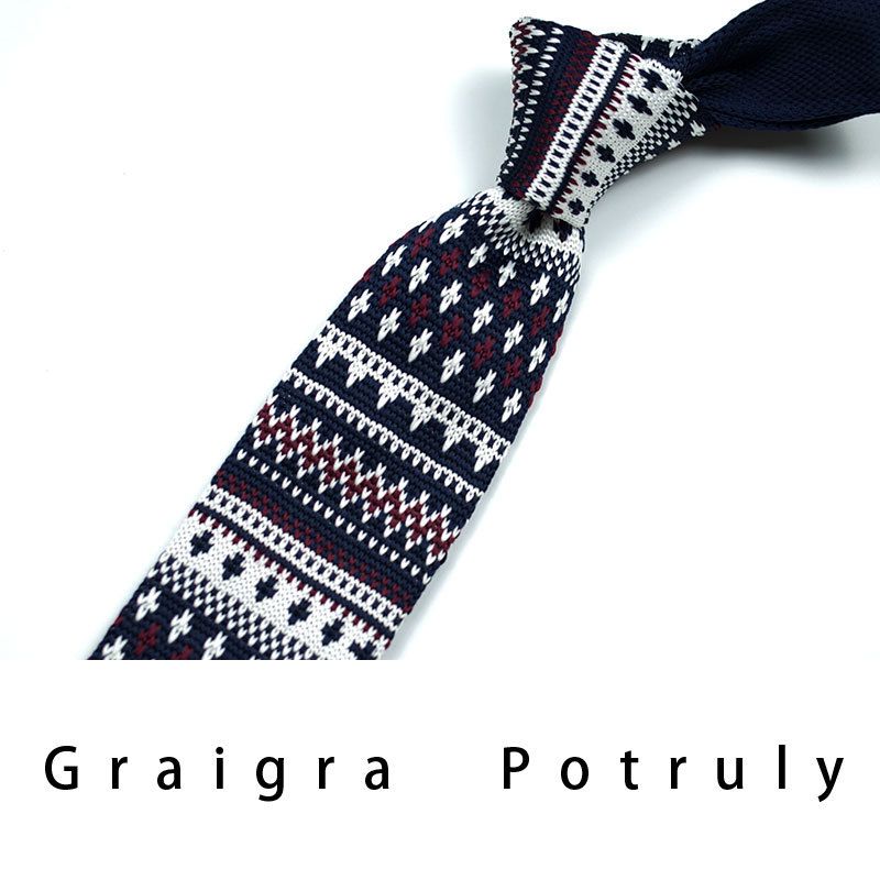 Men's Ties & Handkerchiefs style ethnic style coffee color yellow gray dark green width 6CM men's knitted tie_voghion.com