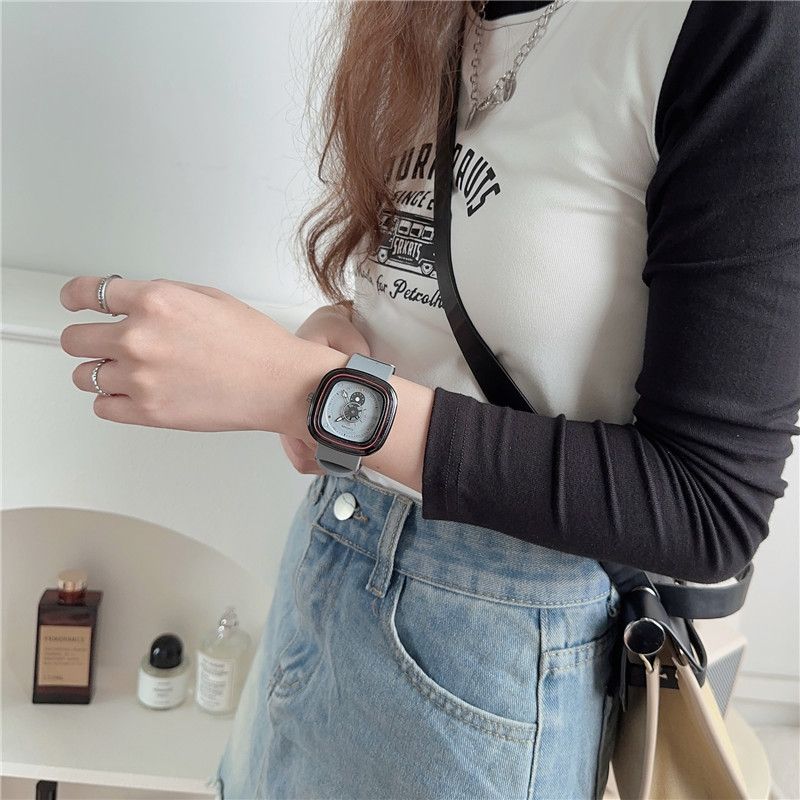 Stylish Large Dial Watch For Men And Women, Ins Personality Trendy Cool Gear Niche High-Value Light New Fashion Tech_voghion.com