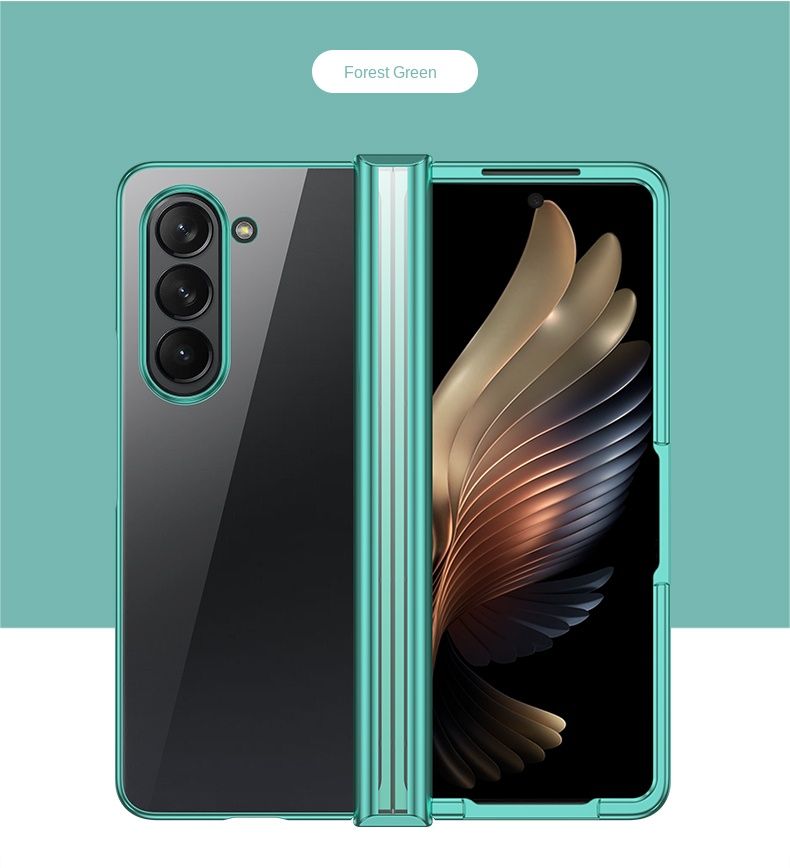 Custodia trasparente elettrolitica per telefono Samsung Galaxy Z Fold 6 5 4 3 Fold6 Fold5 Fold4 Fold3 Cerniera protettiva_voghion.com