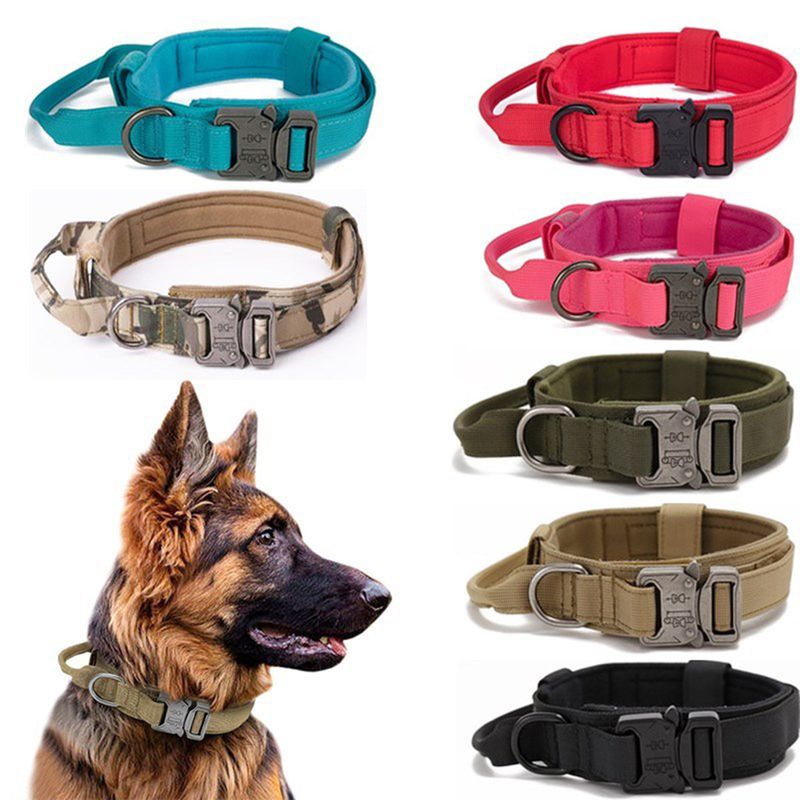 Tactical Collar And Leash Set For Dogs Okinawa, Nylon By PawParty Store_voghion.com