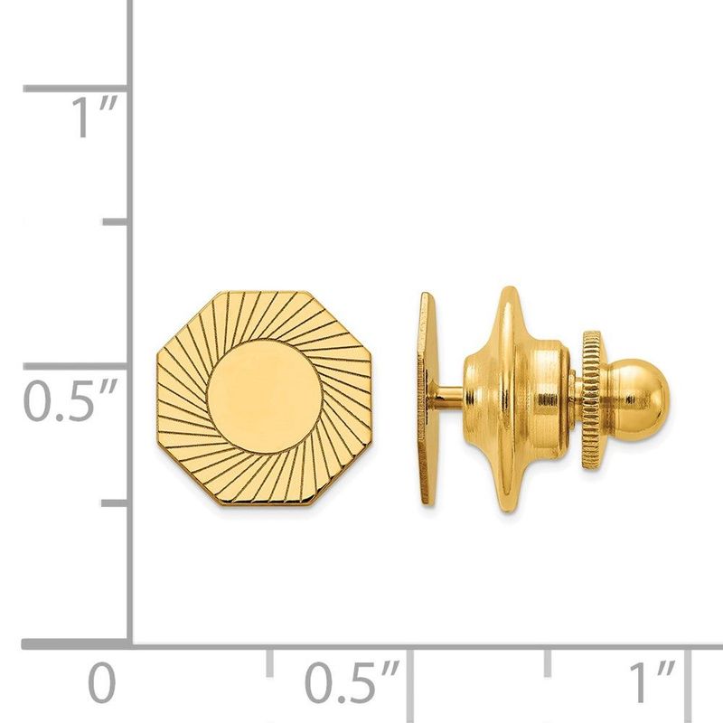 14k Men's Grooved Design Tie Tac_voghion.com