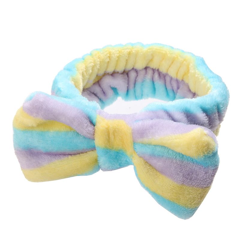 Set di fasce per capelli con fiocco in saldo, fascia per capelli da bagno, fascia per capelli in pile di corallo_voghion.com