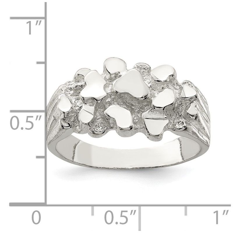 Sterling Silver Men's Nugget Ring_voghion.com