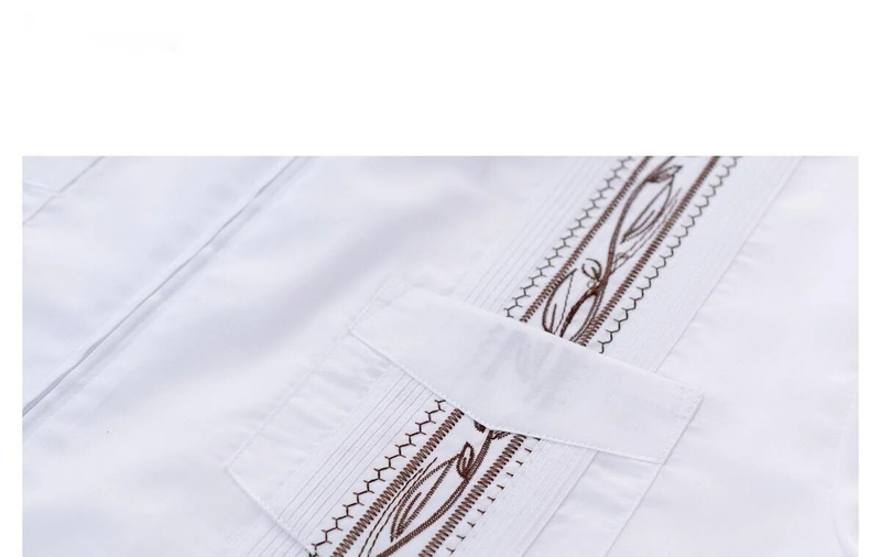 Camicia Guayabella a quattro tasche con cerniera, camicia pull-up da uomo a maniche corte_voghion.com
