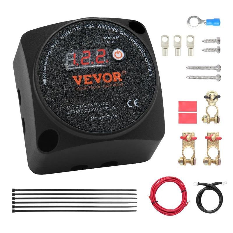And Modes Dual 12V Sensitive LCD Screen Isolator Kit Manual VSR Isolator Relay Voltage Auto 140Amp Battery Battery Smart With_voghion.com