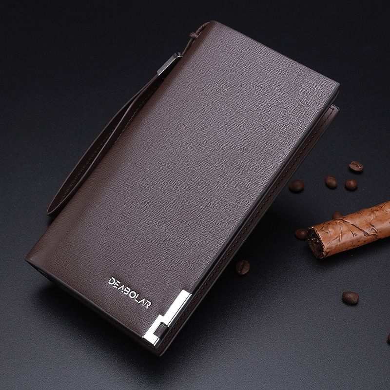 DEABAOLAR Cartera con cremallera larga, moderna y multifuncional, estilo coreano, bolso de teléfono de gran capacidad para hombre_voghion.com
