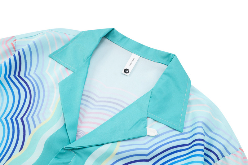 Roupas masculinas high street floral camisa terno listrado posicionamento camisa de rua casual cardigan shorts combinando masculino_voghion.com