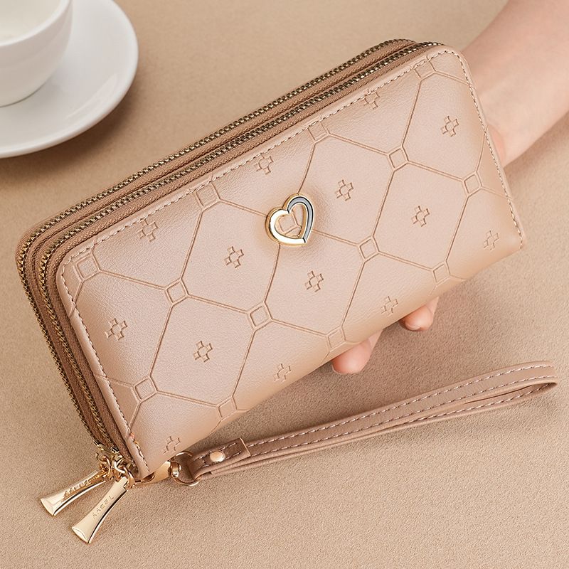 Damen Handtasche Umhängetasche Geldbörse Mädchen Lange Doppelreißverschluss Geldbörse Mode Große Kapazität Handtasche Frauen_voghion.com