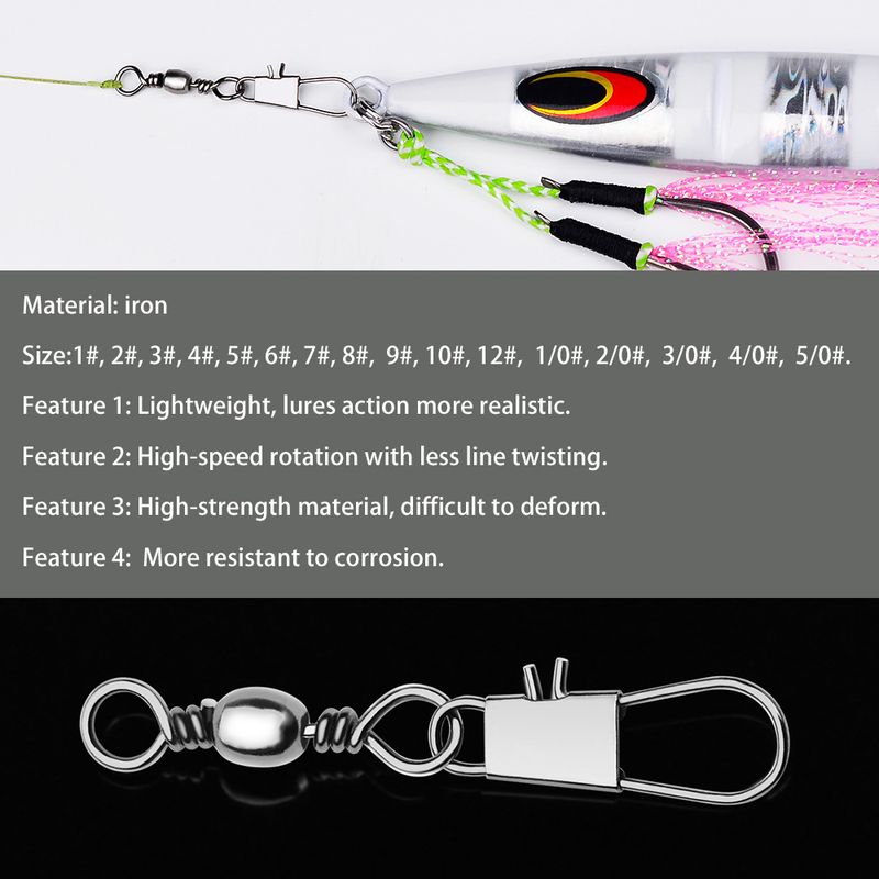 Cylinder-Shaped Eight-Character Ring Quick Swivel Sea Rod B-Type Pin Lure Connector Fishing Gear Accessories_voghion.com