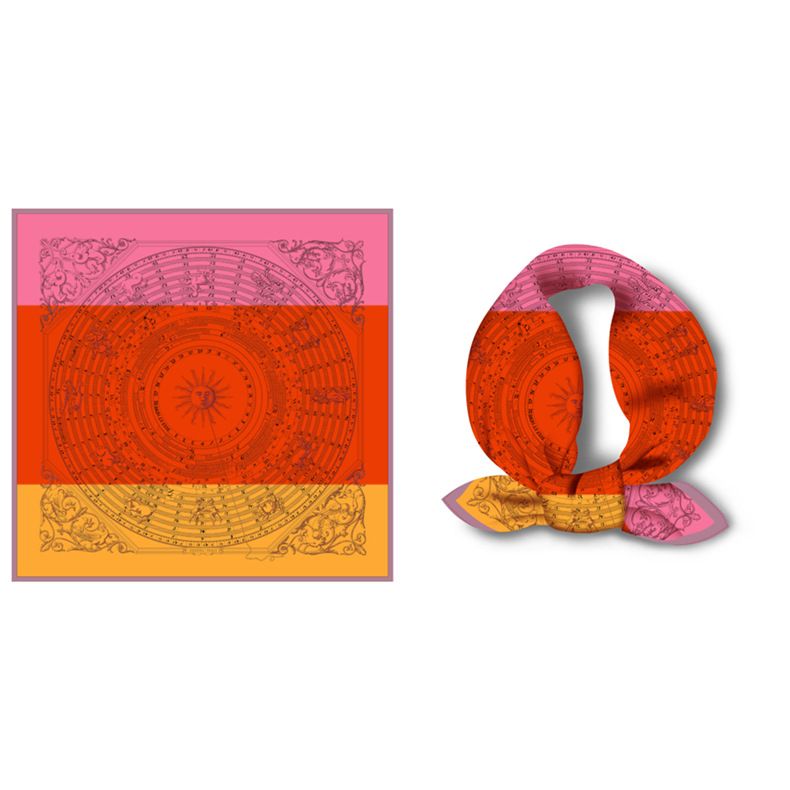 Spring simulation silk women's scarf print, versatile mother's small square scarf, 53cm, as a Mother's Day gift_voghion.com
