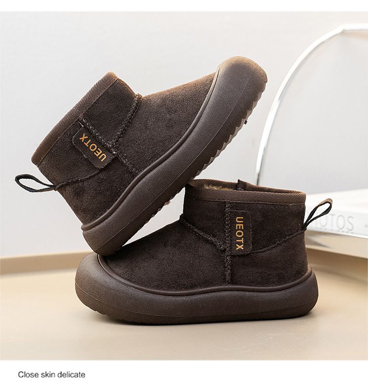 2025 Winter Neue Sport Stil Kinder Schnee Wildleder Anti-Kick Geschlossen-Zehe Jungen Und Mädchen Warme Für Ältere kinder Baumwolle_voghion.com