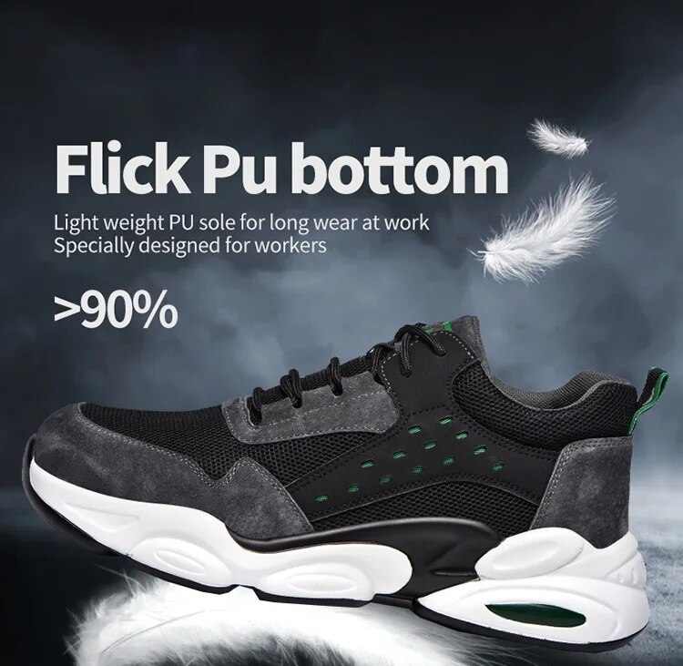 Zapatillas de deporte a prueba de pinchazos para hombre, botas de seguridad indestructibles con punta de acero, zapatos masculinos_voghion.com