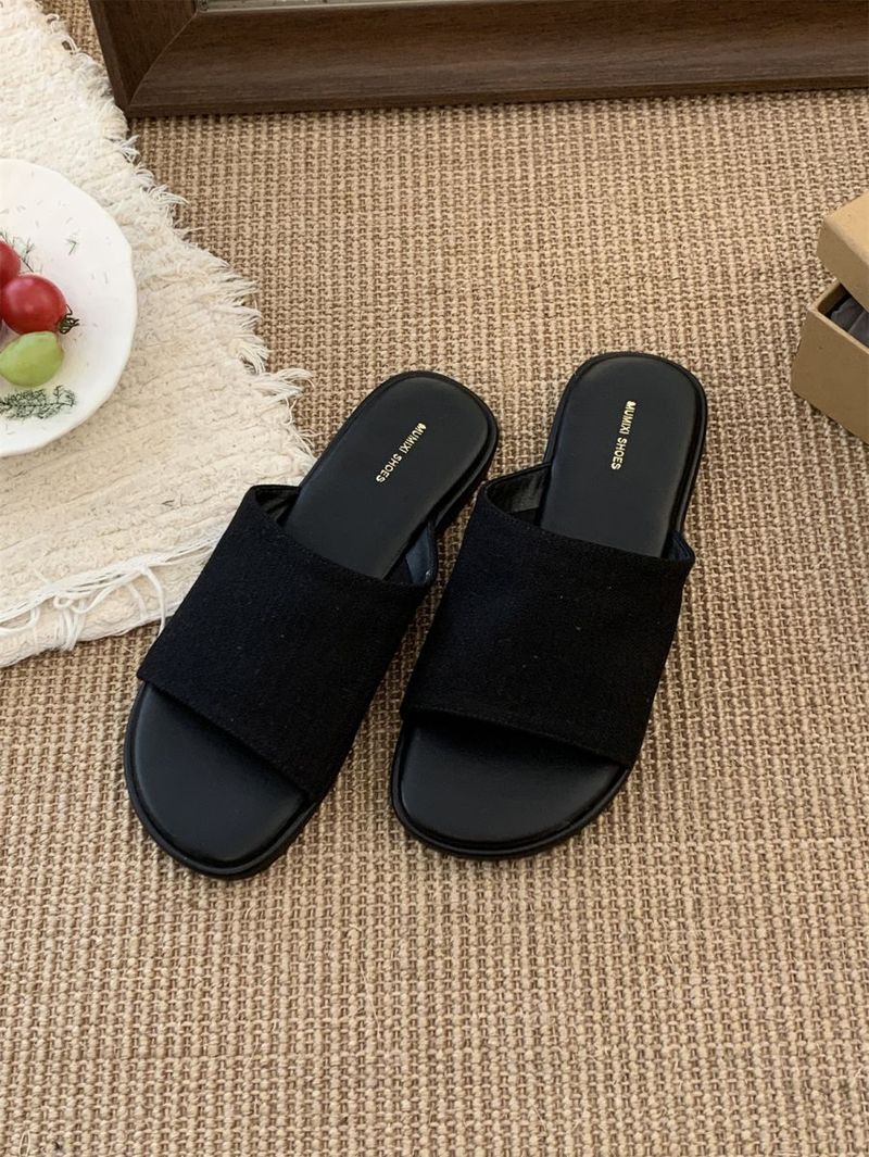 Leinenpantoffeln für den Sommer im Freien, neuer Stil für koreanische Sandalen für Damen, lässige flache Strandschuhe für den Feenurlaub_voghion.com