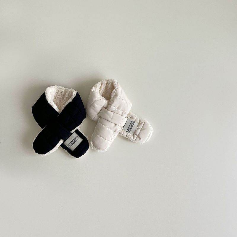 Écharpe pour enfant, ensemble d'hiver, couleur unie, chaud, pour bébé_voghion.com
